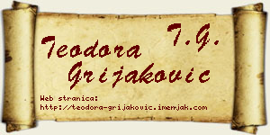 Teodora Grijaković vizit kartica